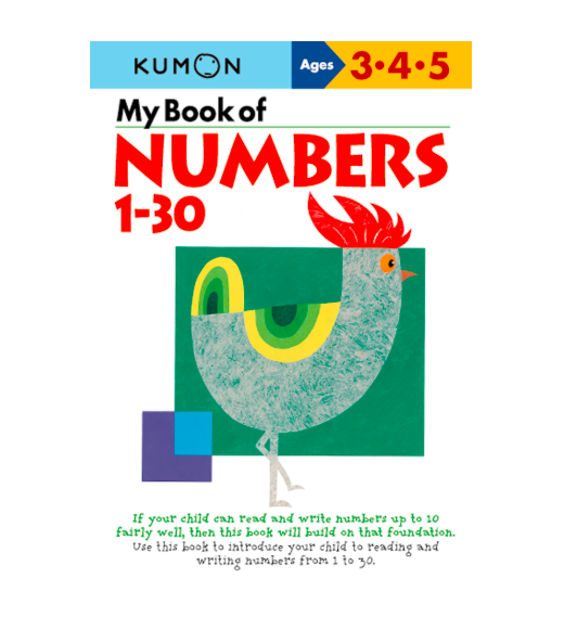 Libro Kumon My book of numbers 1-30 para niños