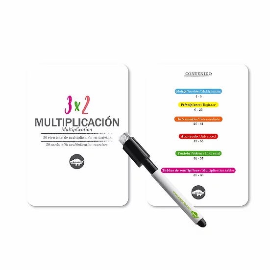 Flashcards Borrables Multiplicación