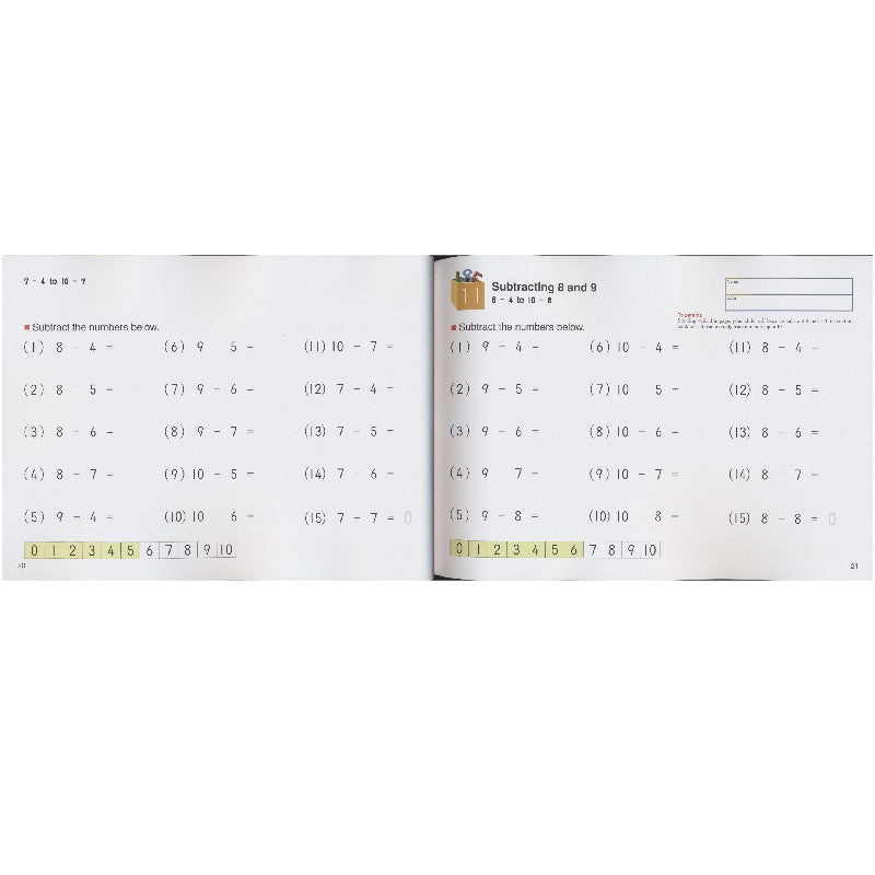 Libro kumon Grow to know substraction Para Niños