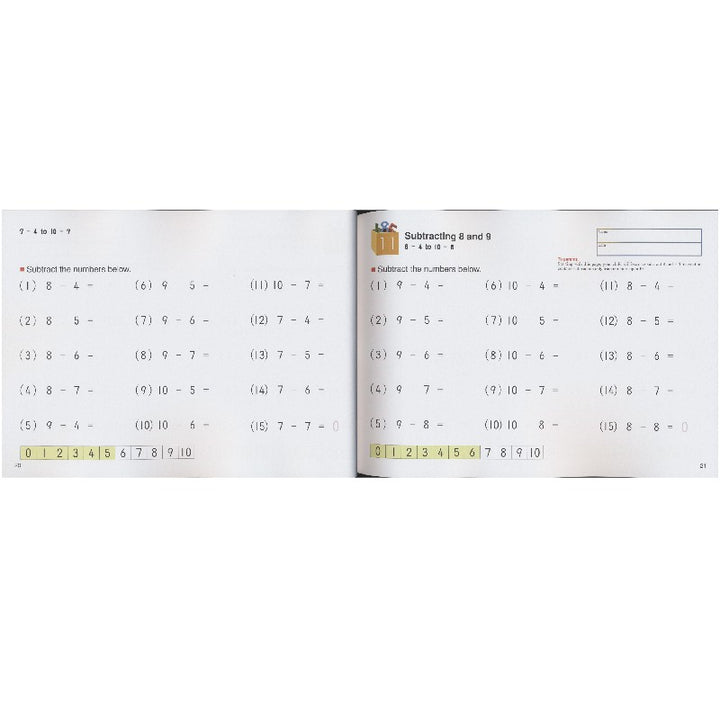 Libro kumon Grow to know substraction Para Niños
