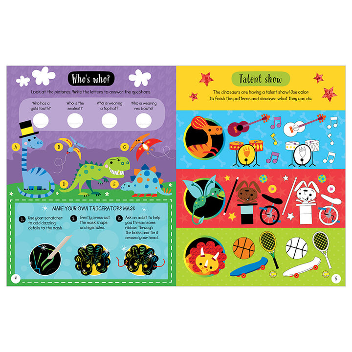 Libro De Actividades Scratch and Sparkle Dinosaurs Activity Book
