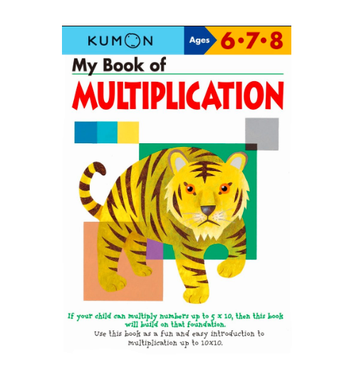 Libro Kumon My Book Of Multiplication para niños niñas