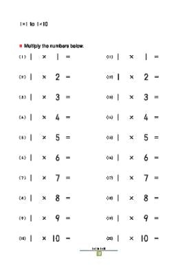 Libro Kumon My Book Of Simple Multiplication para niños