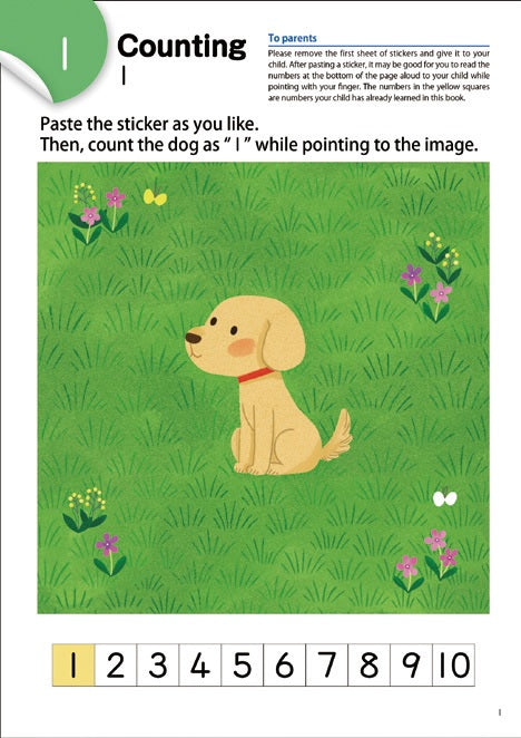Libro Kumon  Counting With Stickers 1-10 Para Niños