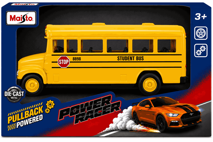 Carro Coleccionable A Escala 1/36 School Bus Amarillo