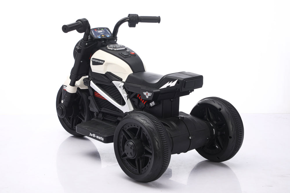Moto Eléctrica Montable Sonidos Y Luces Blanco Niños