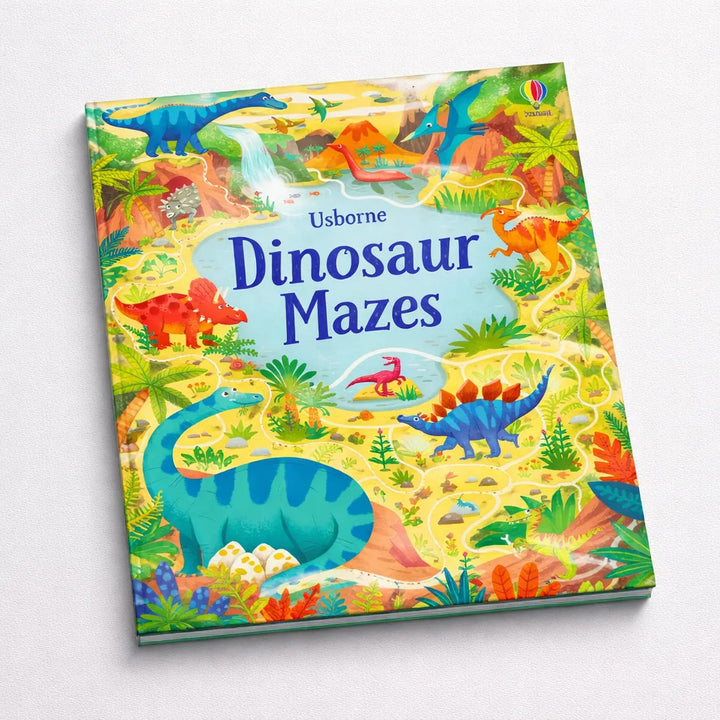 Libro de Laberintos Educativo Dinosaur Mazes Para Niños