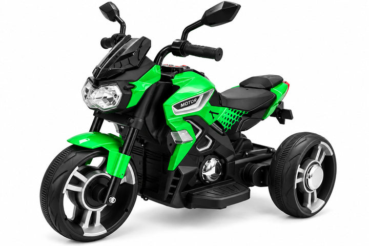 Moto Eléctrica Deportiva 6v Sonidos Y Luces Verde Niños