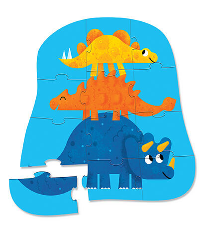 Rompecabezas 12 Piezas Amigos Dinosaurios