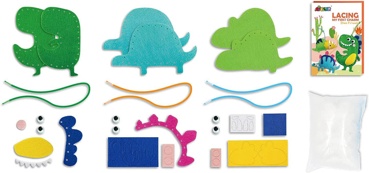Set De Arte Y Manualidades Dinosaurios Tejidos Lv1