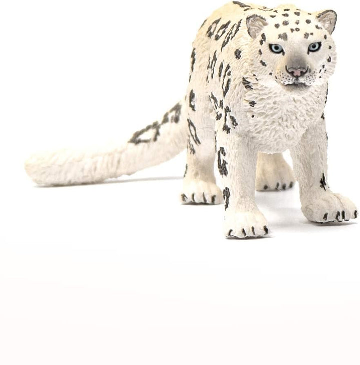 Figura Animales Leopardo De Nieve Pintado A Mano