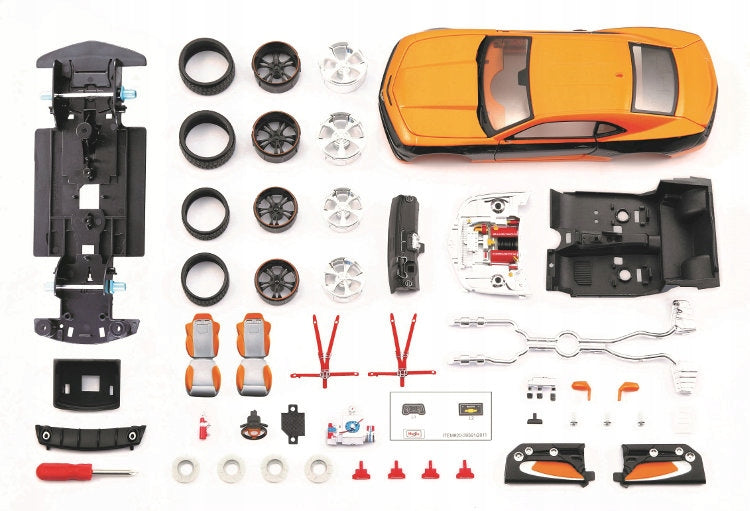 Carro A Escala 1/24 Chevrolet Camaro Ss Naranja Para Armar