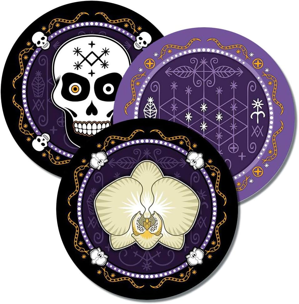 Juego De Mesa Calaveras Coloridas