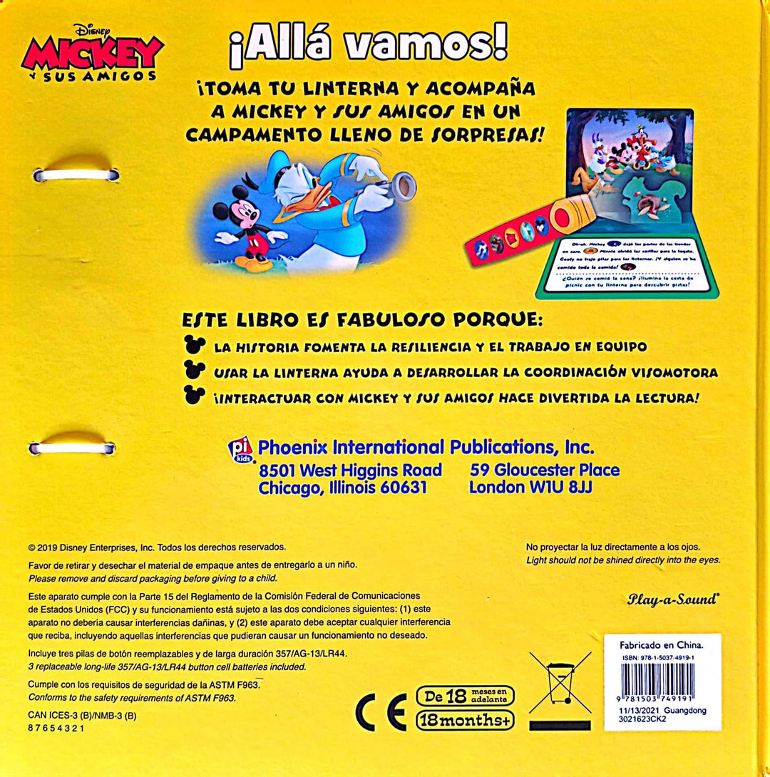 Libro Las Aventuras De Mickey Con Linterna Mágica
