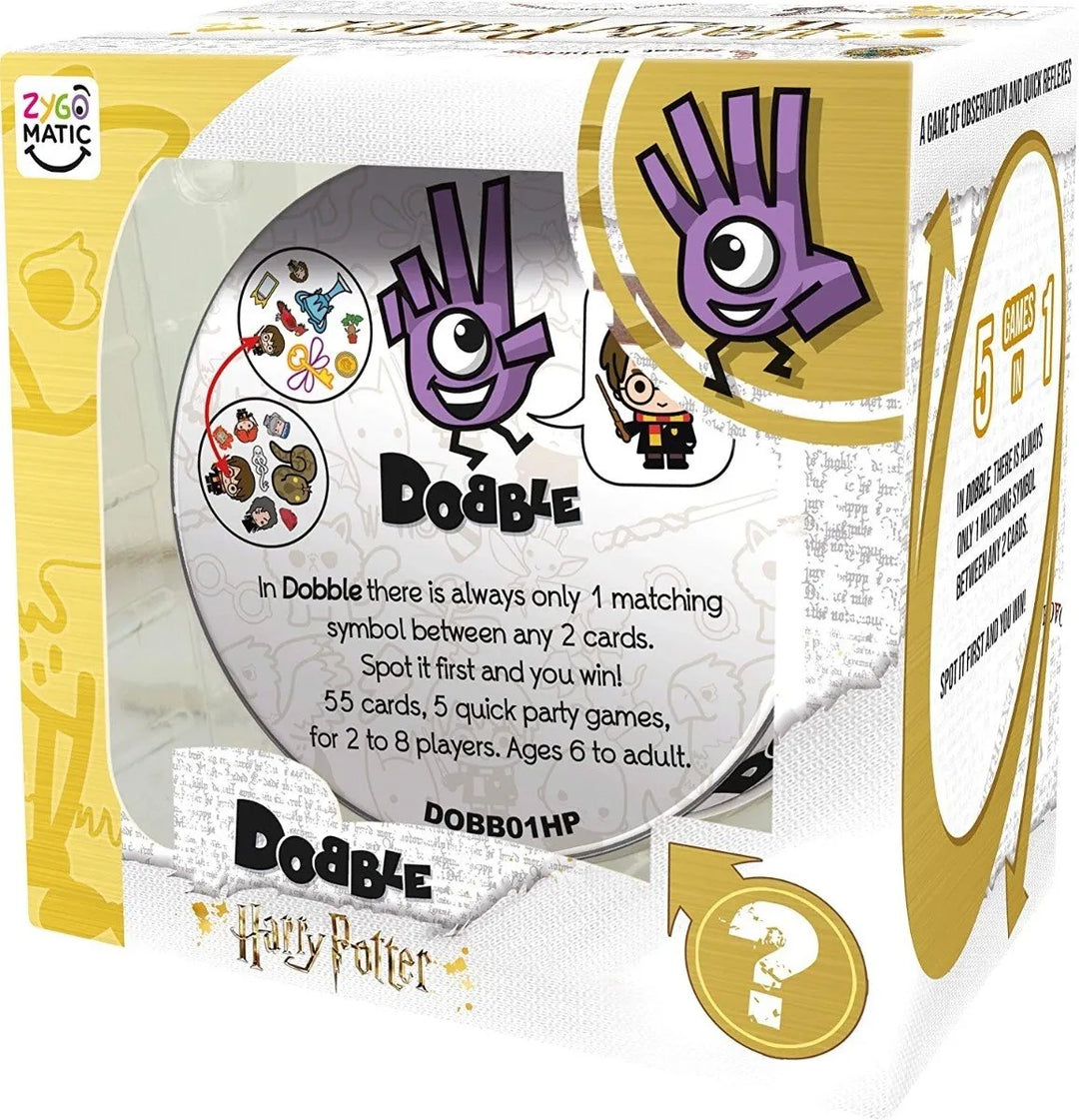Juego De Mesa Dobble 5 En 1 Spot It Agilidad Harry Potter