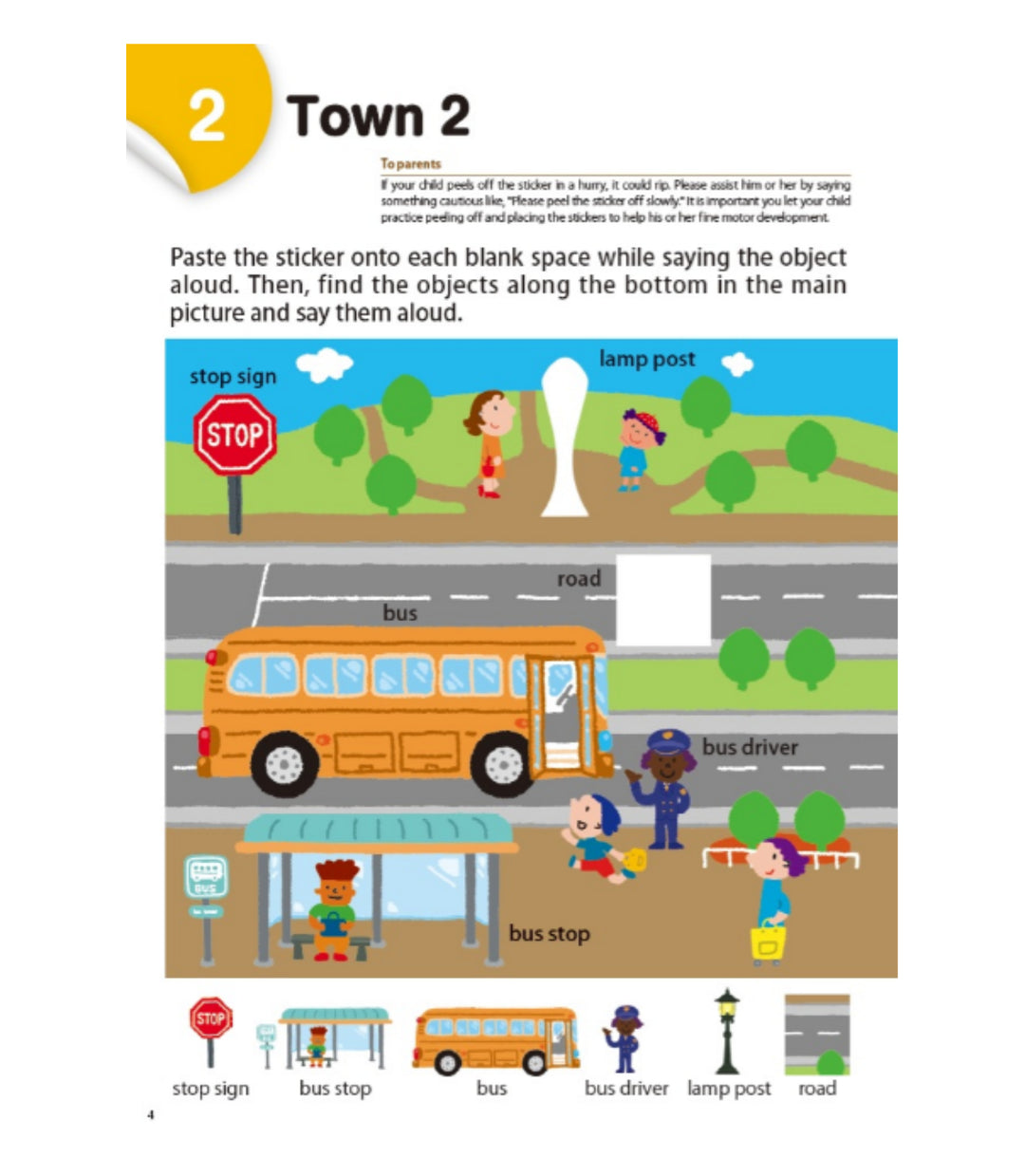 Libro Kumon Actividades Con Stickers La Ciudad En Ingles