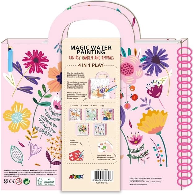 Set de Arte Libro Para Pintar Con Agua Jardin Magico
