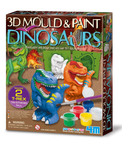 Kit De Arte Moldea Y Pinta Dinosaurios En 3D