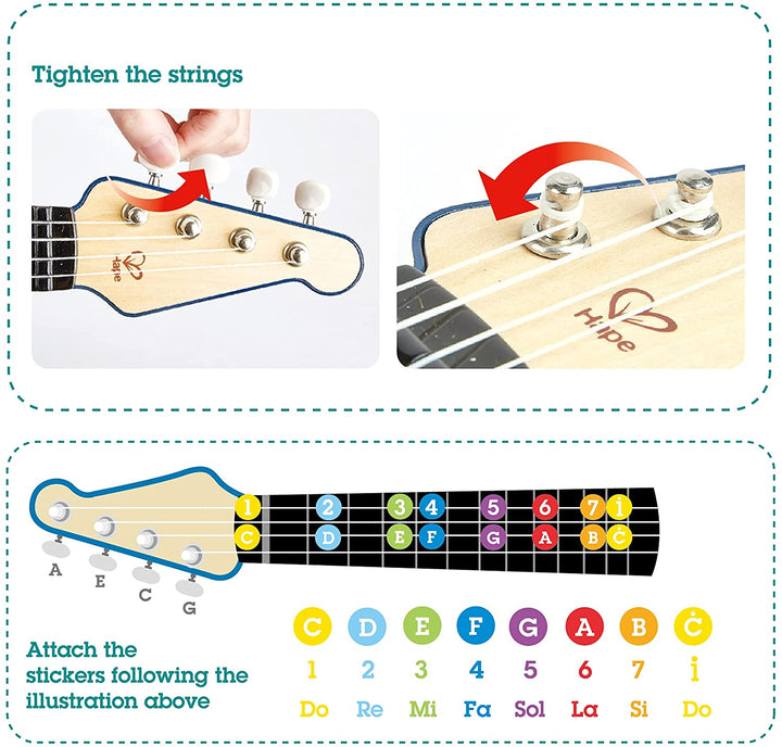 Guitarra Ukelele Con Luces Para Ninos