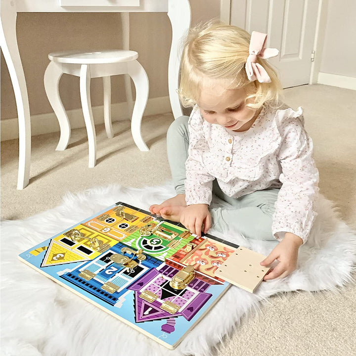 Tablero Montessori Cerraduras y Conteo
