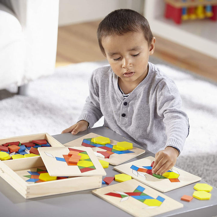 Juego De Bloques y Patrones En Madera