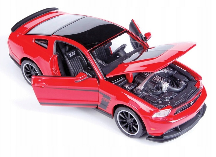 Carro A Escala 1/24 Ford Mustang Boss 302 Rojo Para Armar