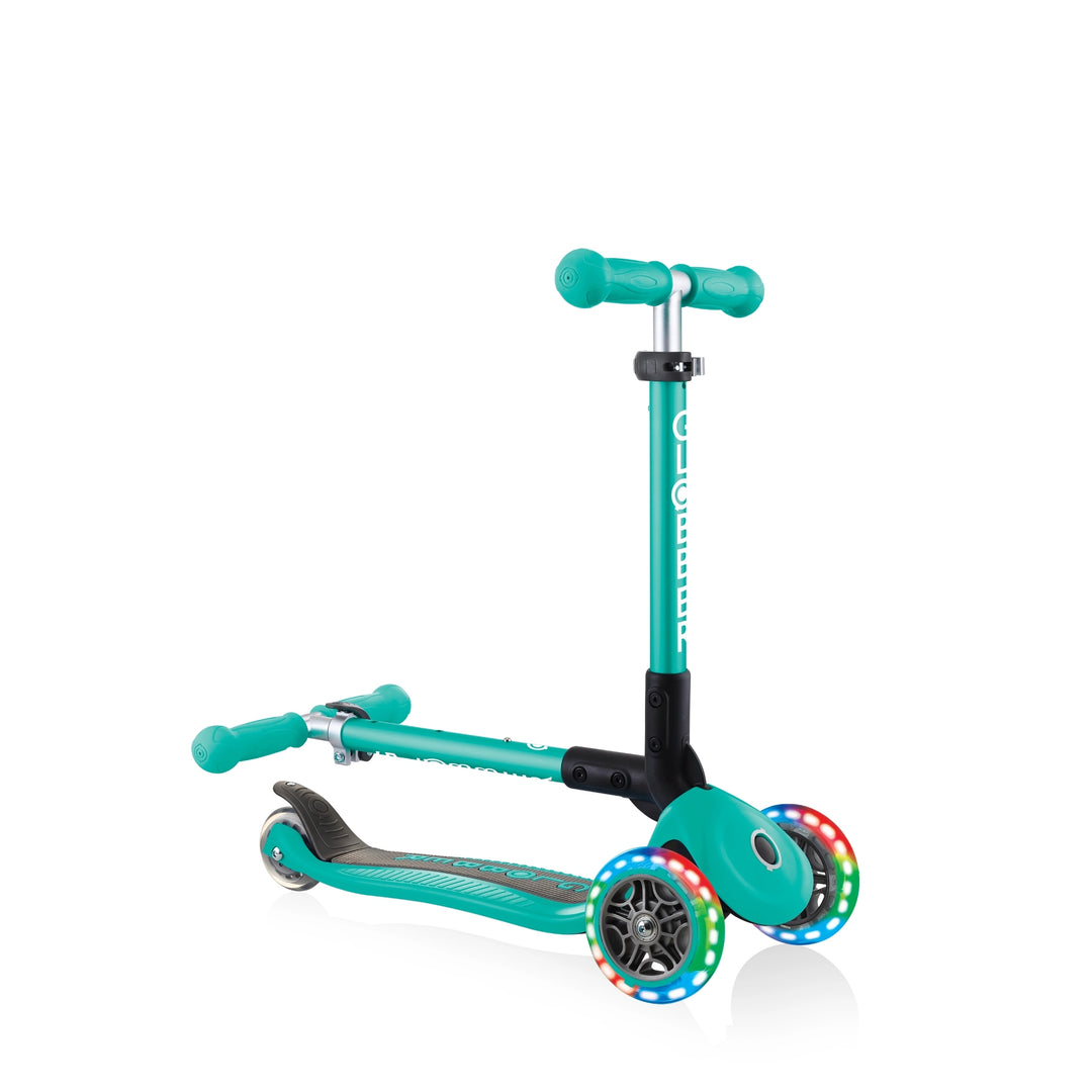 Patineta Globber Junior Con Luces Verde