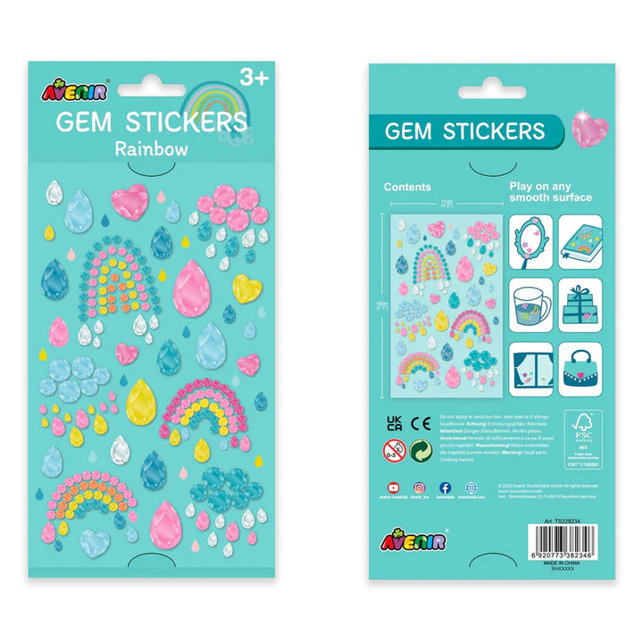 Set De Arte y Manualidades Gemas Para Decorar Arcoiris