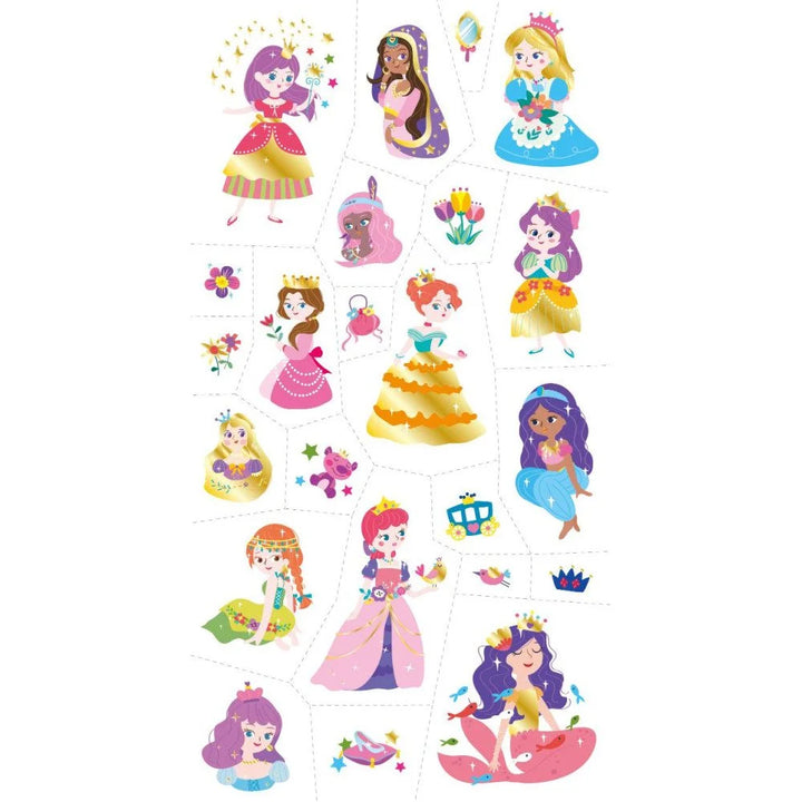 Set De Arte Stickers Y Tattoo Princesas