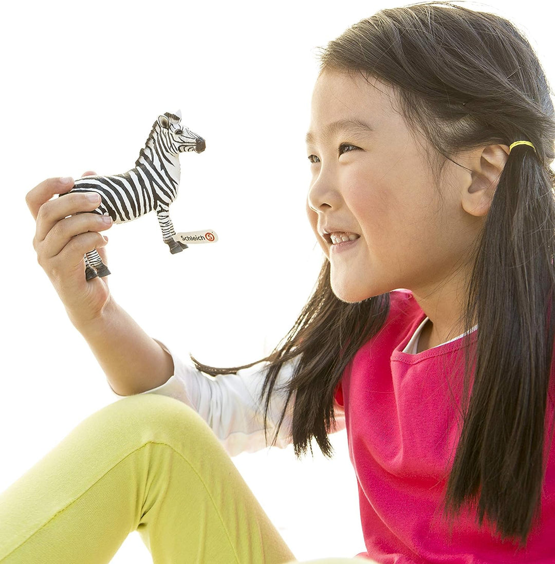 Figura Animales Cria De Cebra Pintada A Mano