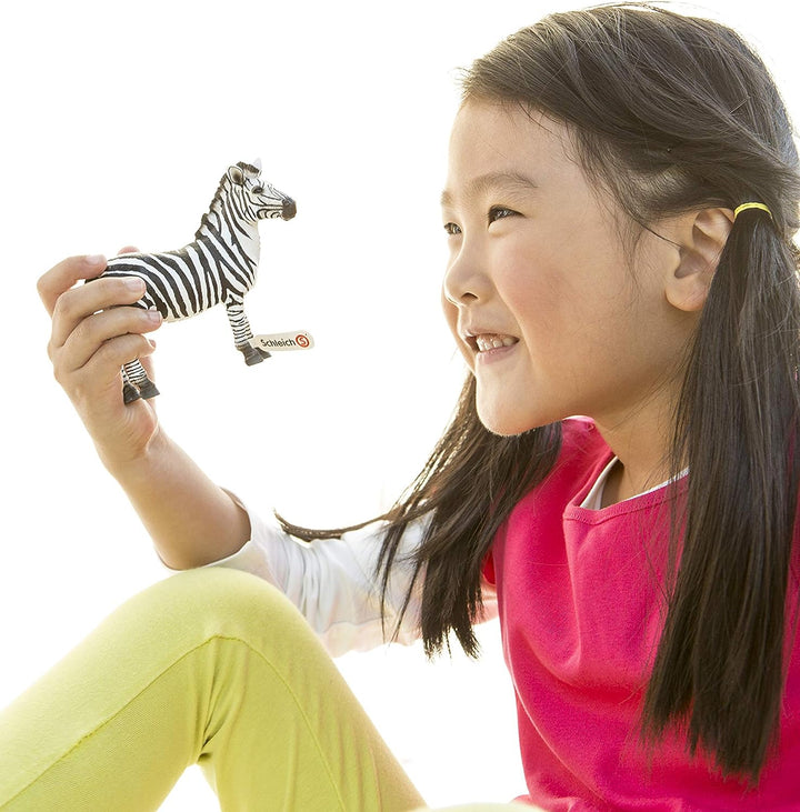 Figura Animales Cria De Cebra Pintada A Mano