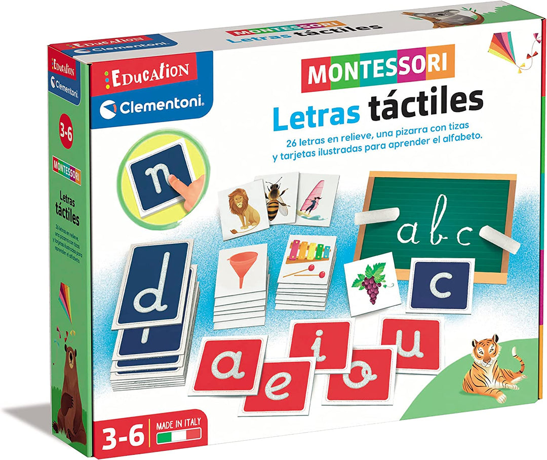 Juego Montessori Letras Táctiles Para Niños