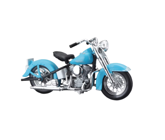 Moto De Colección A Escala 1:18 Harley Motorcycles Azul