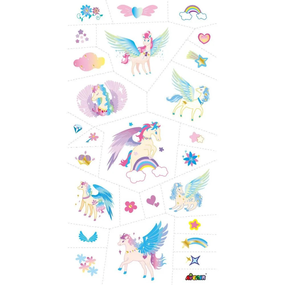 Set De Arte Stickers Y Tattoo Pegasus