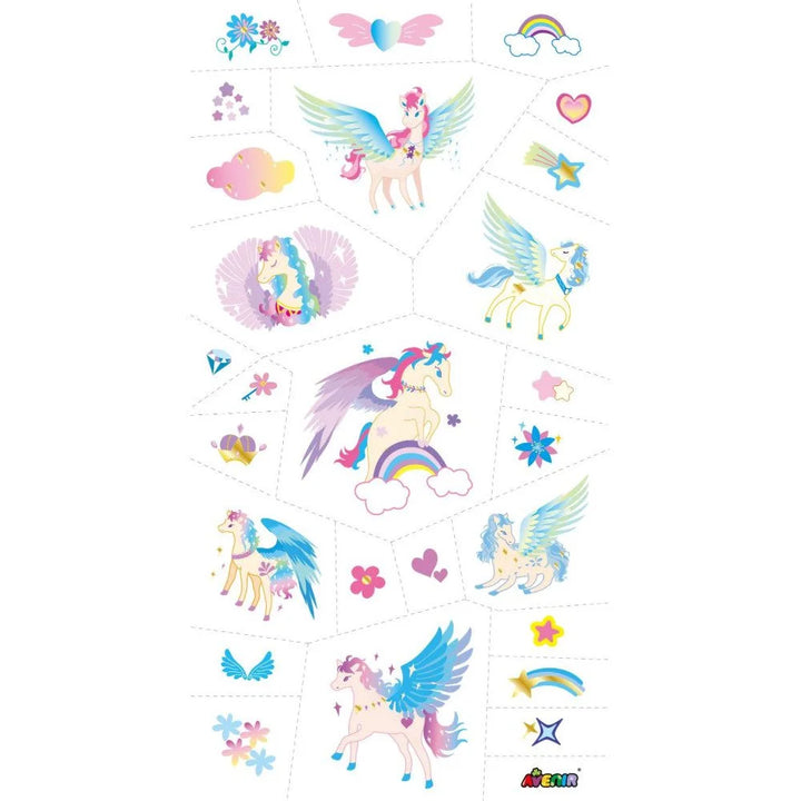 Set De Arte Stickers Y Tattoo Pegasus
