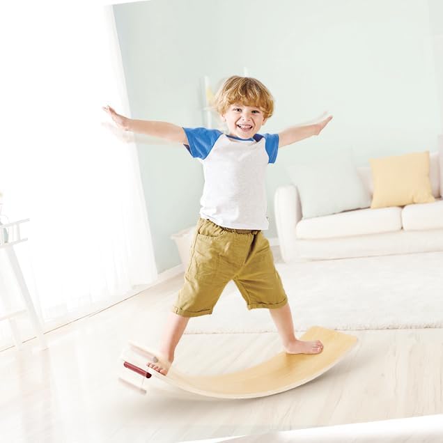 Juguete Mecedora Y Tabla De Equilibrio Madera Niños
