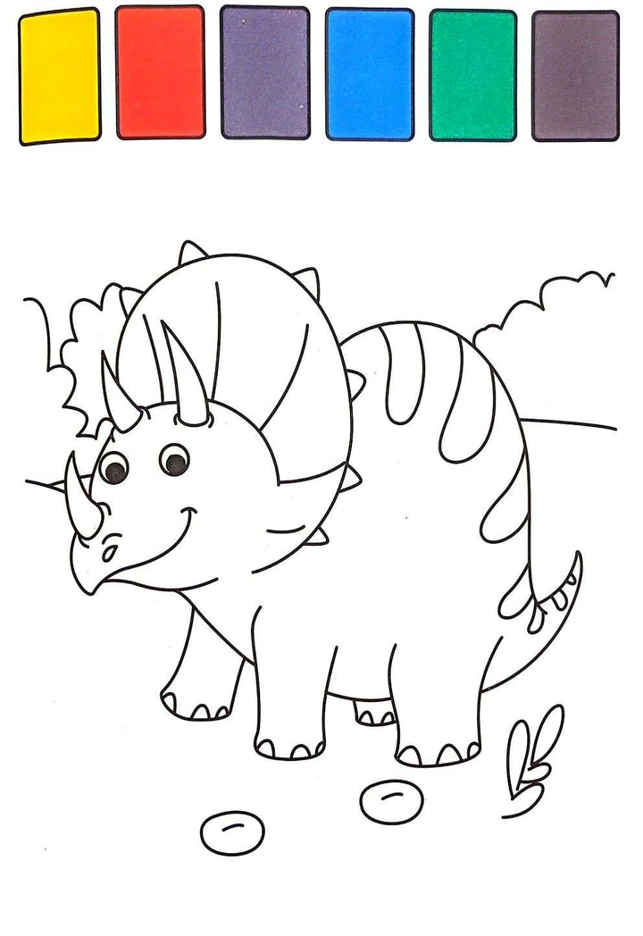 Libro Para Pintar Con Agua Dinosaurios niños