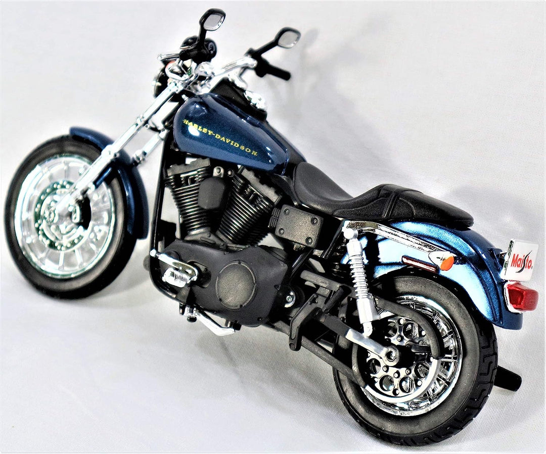 Moto Coleccionable Harley Davidson Azul Escala 1:12