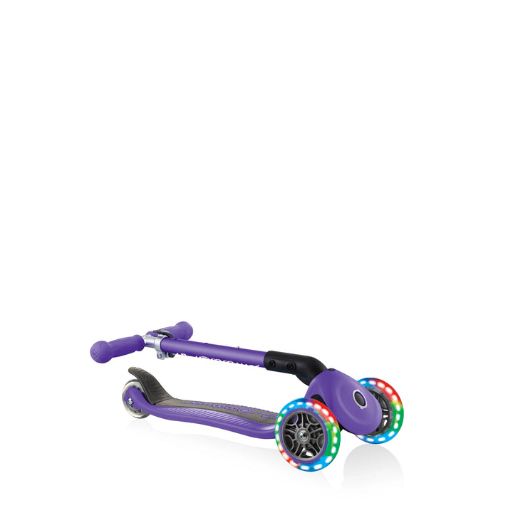 Patineta Globber Junior Con Luces Morada