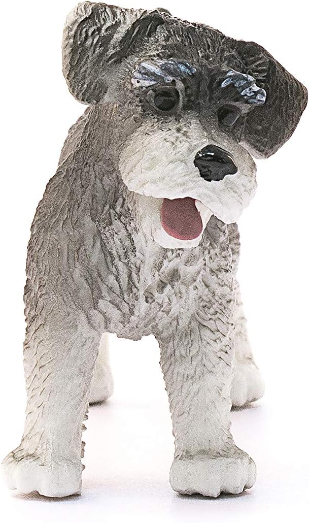 Figura Animales Perro Schnauzer Pintado A Mano