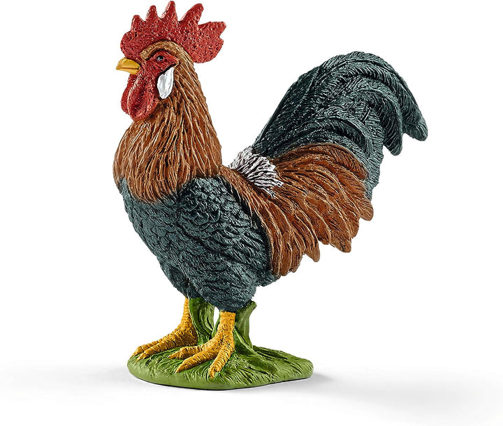 Figura Animales Gallo Pintado A Mano