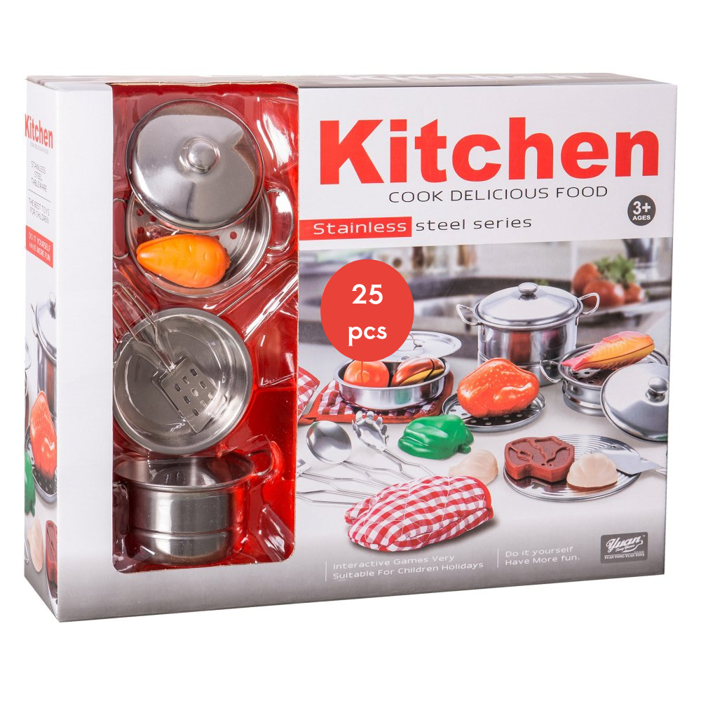 Set De Accesorios Cocina 25 Piezas Para Niños