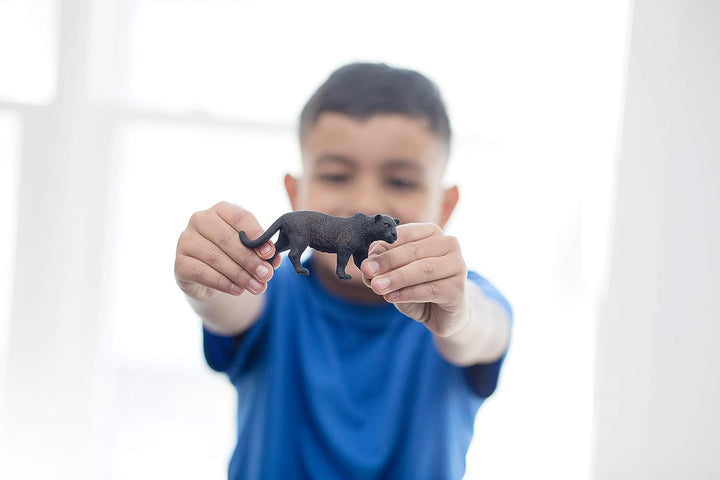 Figura Animales Pantera Negra Pintado A Mano