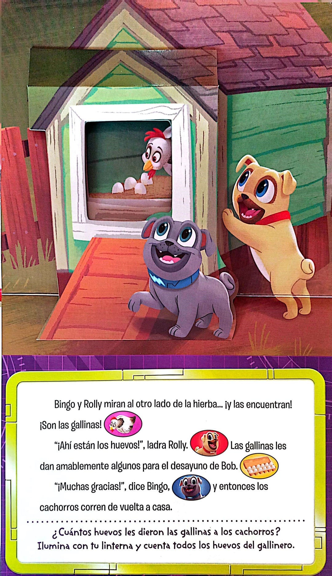 Libro En La Granja Con Puppy Dog Pals Linterna Mágica