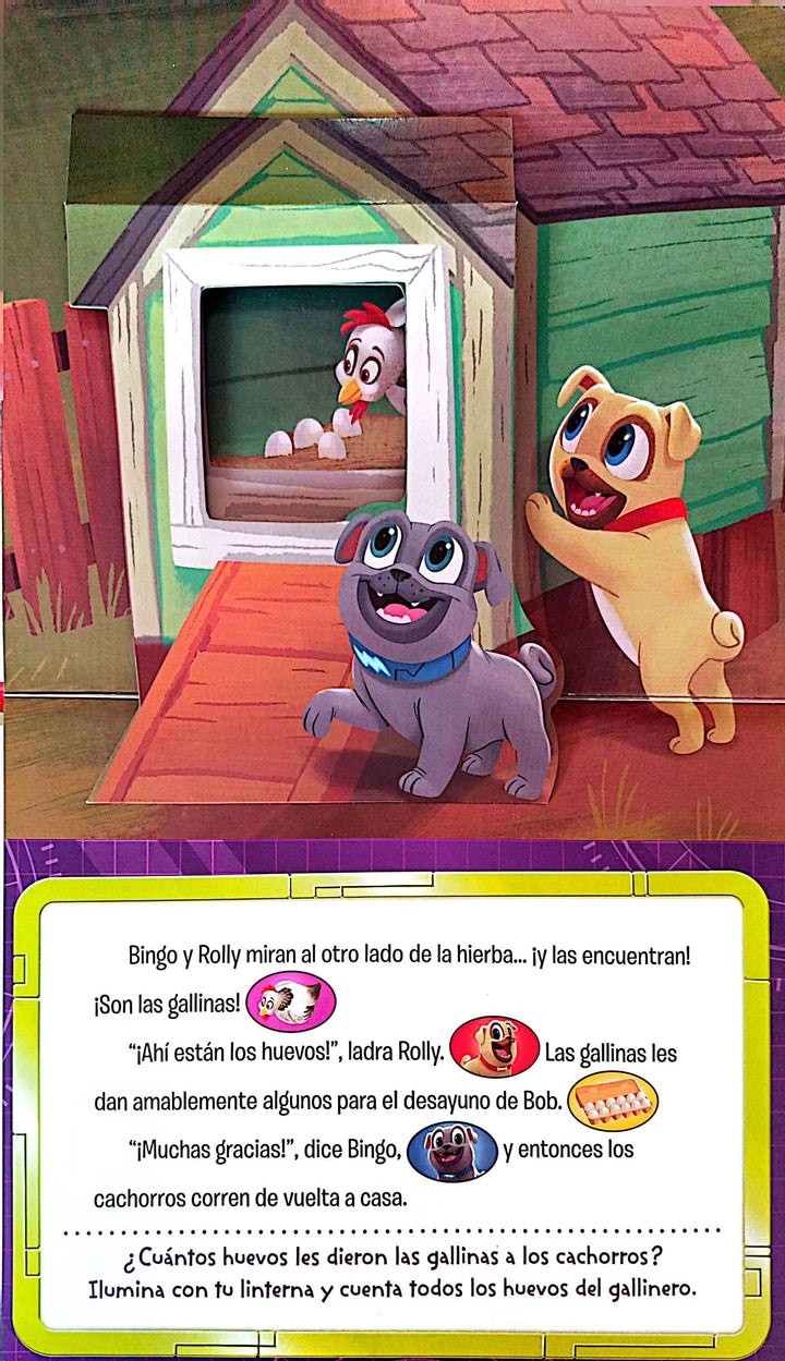 Libro En La Granja Con Puppy Dog Pals Linterna Mágica