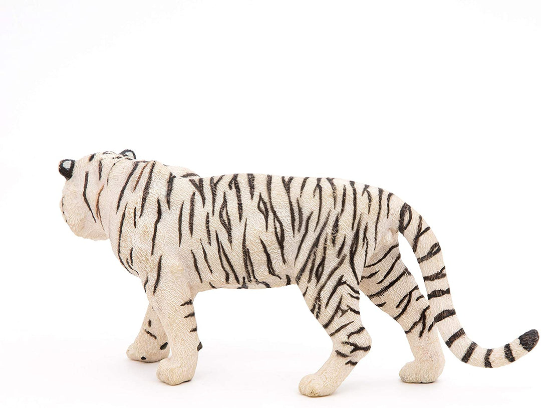 Figura Animales Tigre Blanco Pintado a Mano