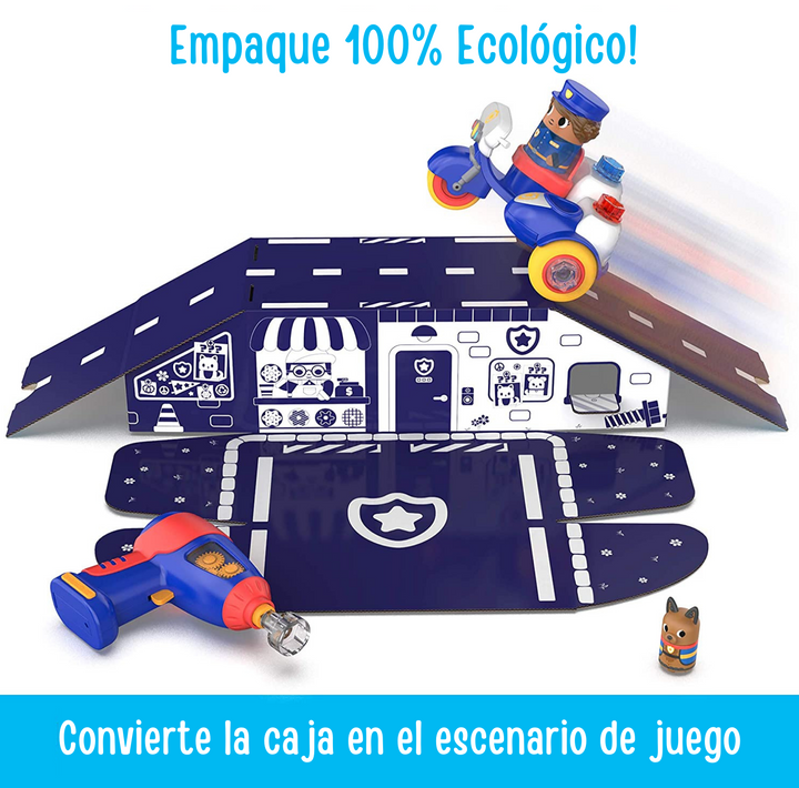 Juego Didáctico Construye Tu Moto De Policía STEM