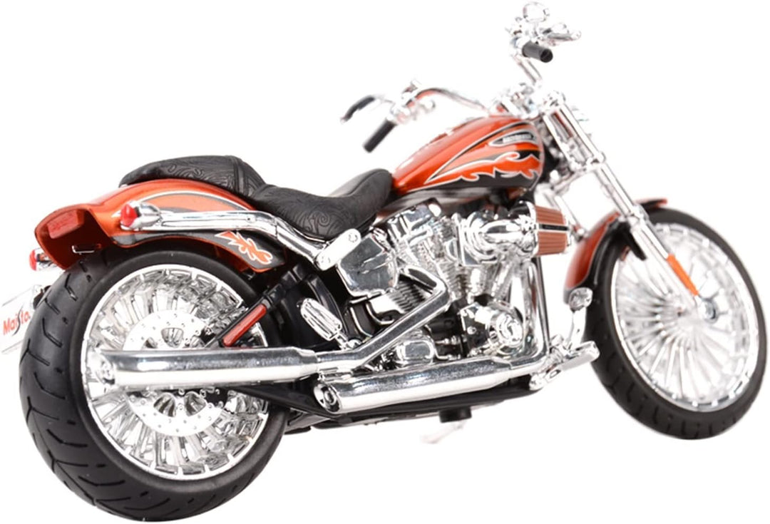 Moto A Escala 1:12 Harley Davidson Naranja Coleccionable