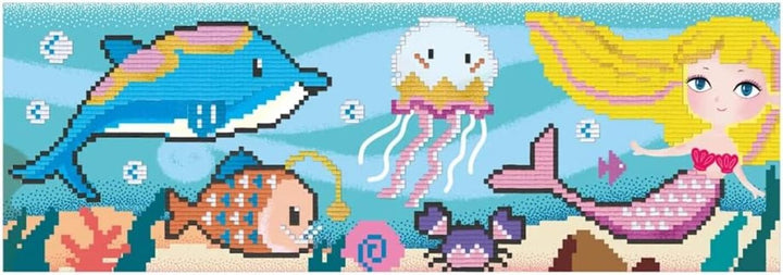 Set Arte Para Pintar Con Stickers Por Numeros Bajo Del Mar