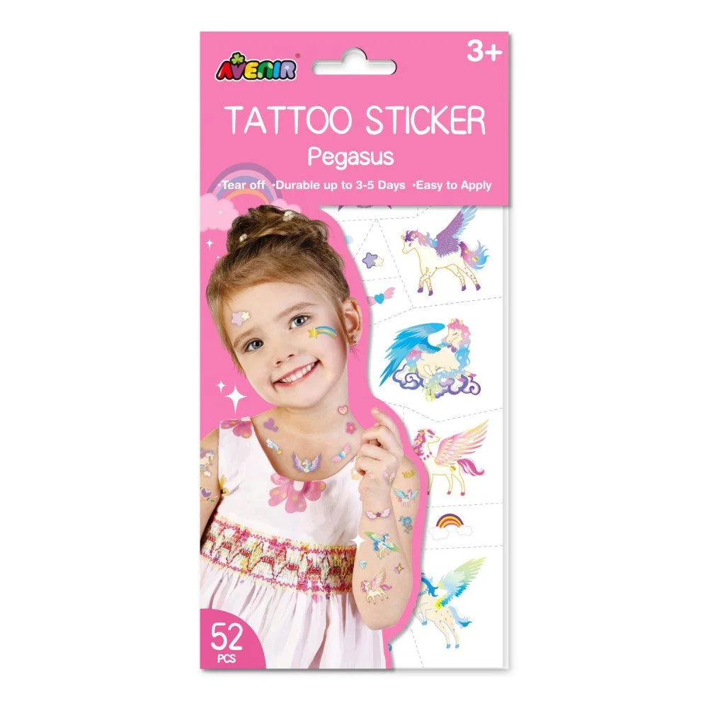 Set De Arte Stickers Y Tattoo Pegasus